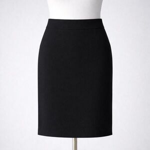 J Crew The Pencil Skirt Black Wool